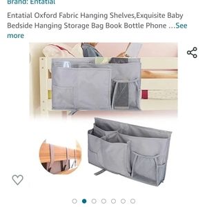 Fabric Hanging Shelves, Bedside Hanging storage Bag , book, Phone organi…